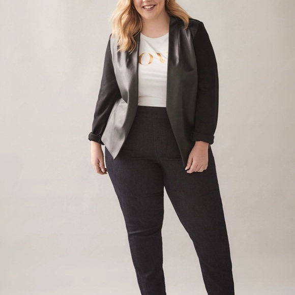 Black Mix-Media Jacket - Picture 5 of 6